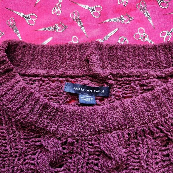Burgundy American Eagle sweater - Picture 2 of 3